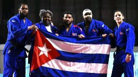 Equipo mixto de judo en Panamercianos de Chile